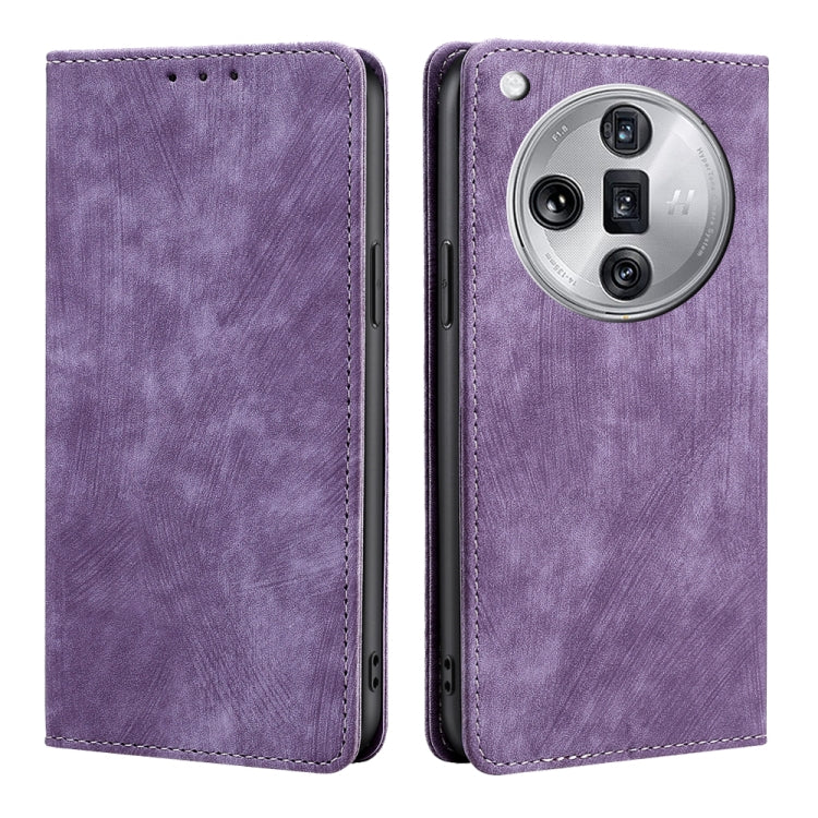 Custodia in pelle magnetica con blocco RFID per OPPO Reno11 F