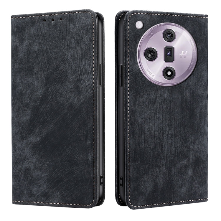 Custodia in pelle magnetica con blocco RFID per OPPO Reno11 F