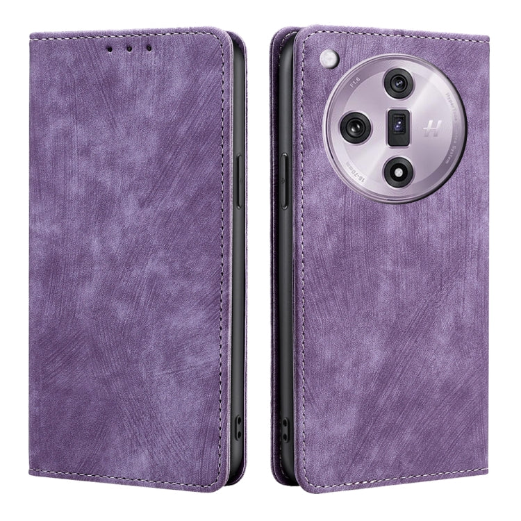 Custodia in pelle magnetica con blocco RFID per OPPO Reno11 F