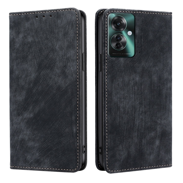 Custodia in pelle magnetica con blocco RFID per OPPO Reno11 F