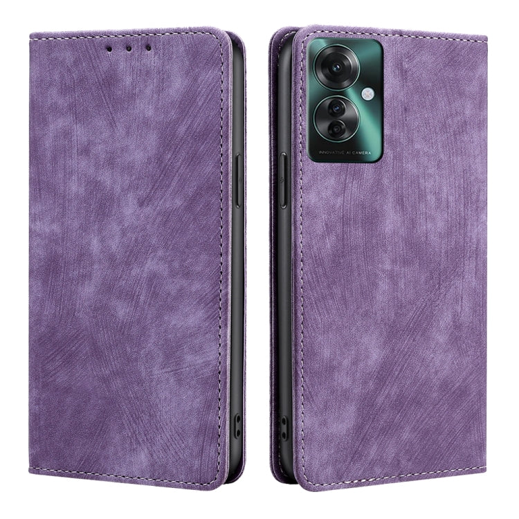 Custodia in pelle magnetica con blocco RFID per OPPO Reno11 F