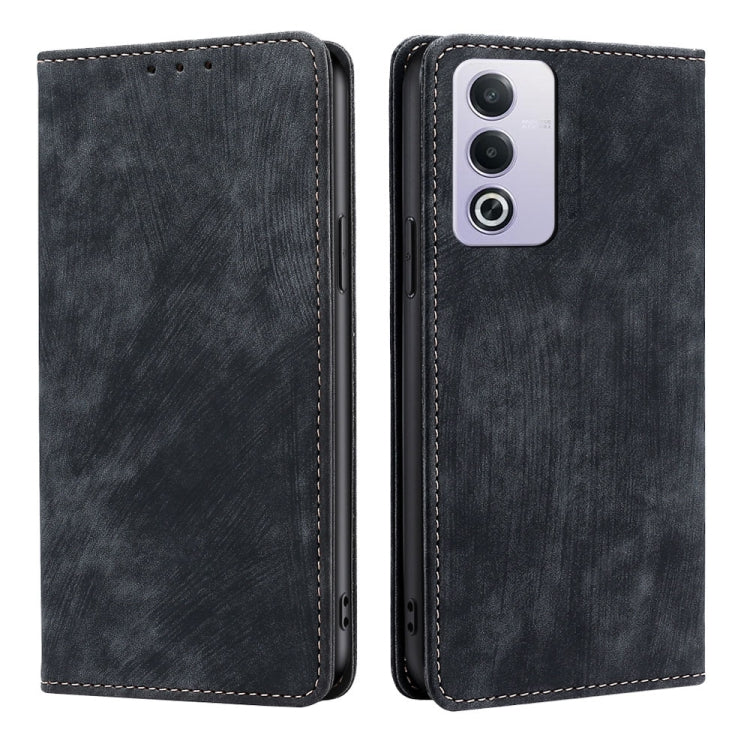 Custodia pelle magnetica con blocco RFID per OPPO Reno12 F 5G