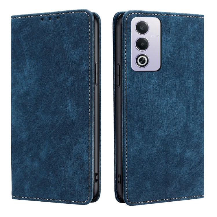 Custodia pelle magnetica con blocco RFID per OPPO Reno12 F 5G