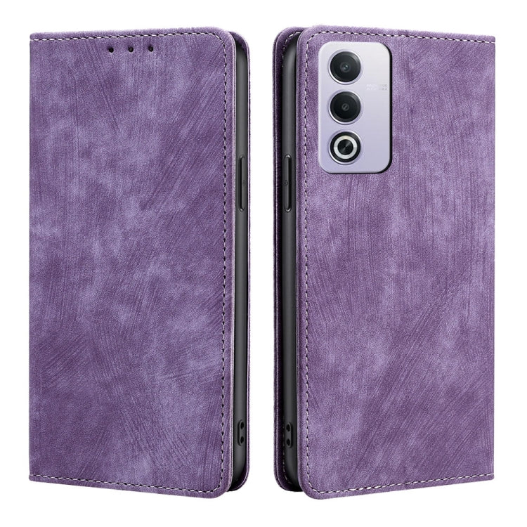 Custodia pelle magnetica con blocco RFID per OPPO Reno12 F 5G