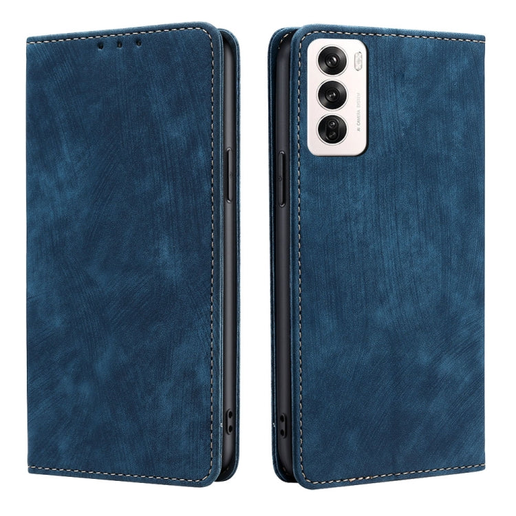 Custodia pelle magnetica con blocco RFID per OPPO Reno12 F 5G