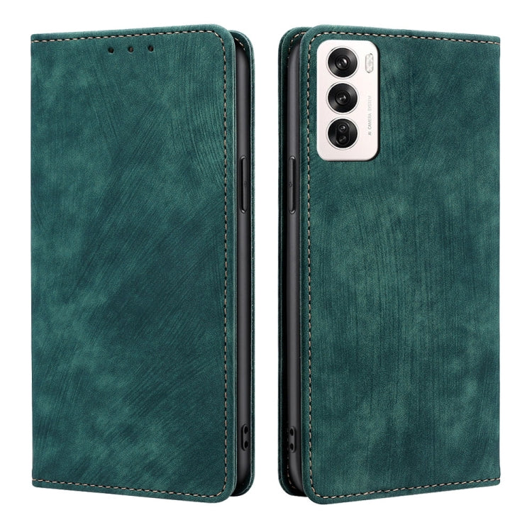 Custodia pelle magnetica con blocco RFID per OPPO Reno12 F 5G