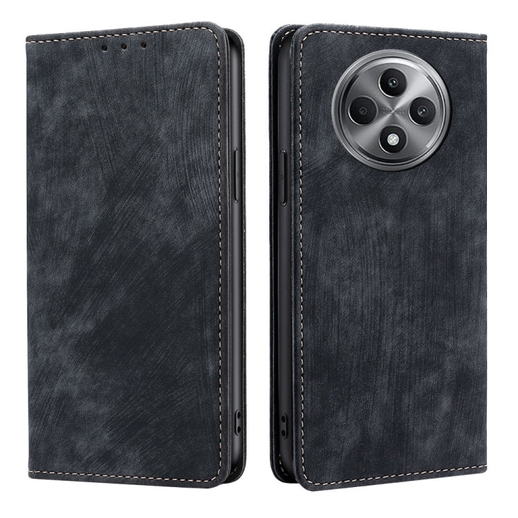 Custodia pelle magnetica con blocco RFID per OPPO Reno12 F 5G