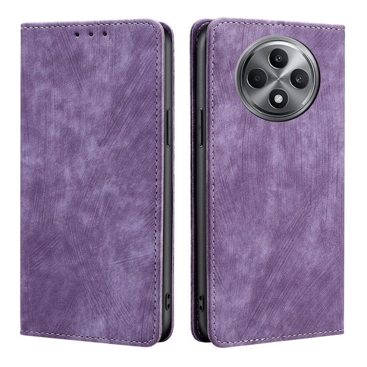 Custodia pelle magnetica con blocco RFID per OPPO Reno12 F 5G