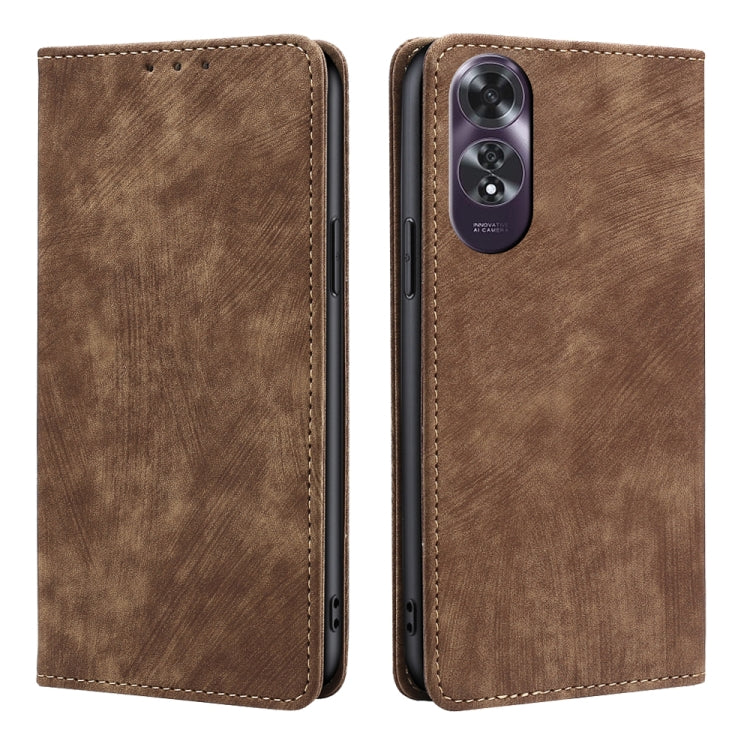 Custodia pelle magnetica con blocco RFID per OPPO Reno12 F 5G