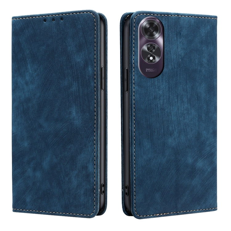 Custodia pelle magnetica con blocco RFID per OPPO Reno12 F 5G