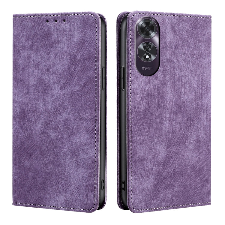 Custodia pelle magnetica con blocco RFID per OPPO Reno12 F 5G