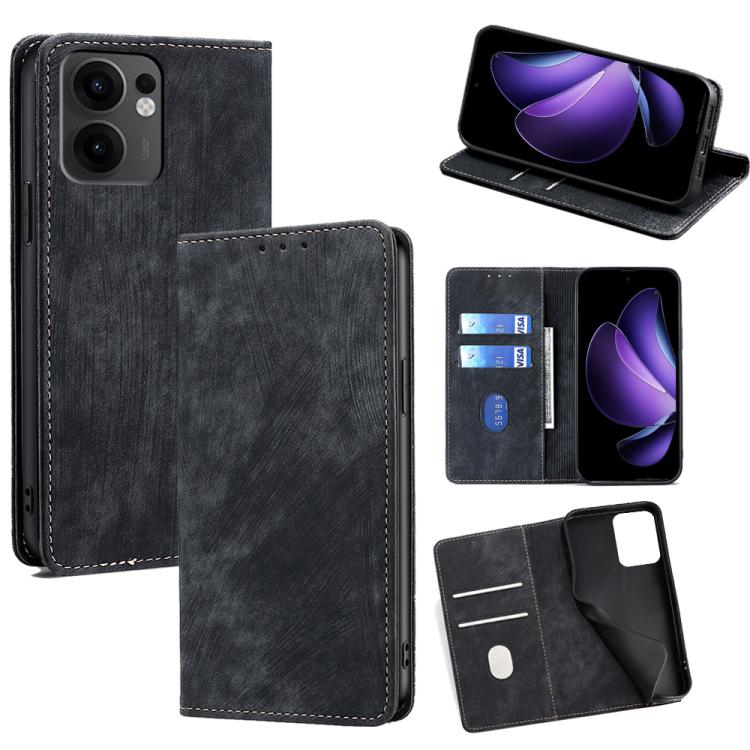 Custodia in pelle magnetica con blocco RFID per OPPO F29 5G