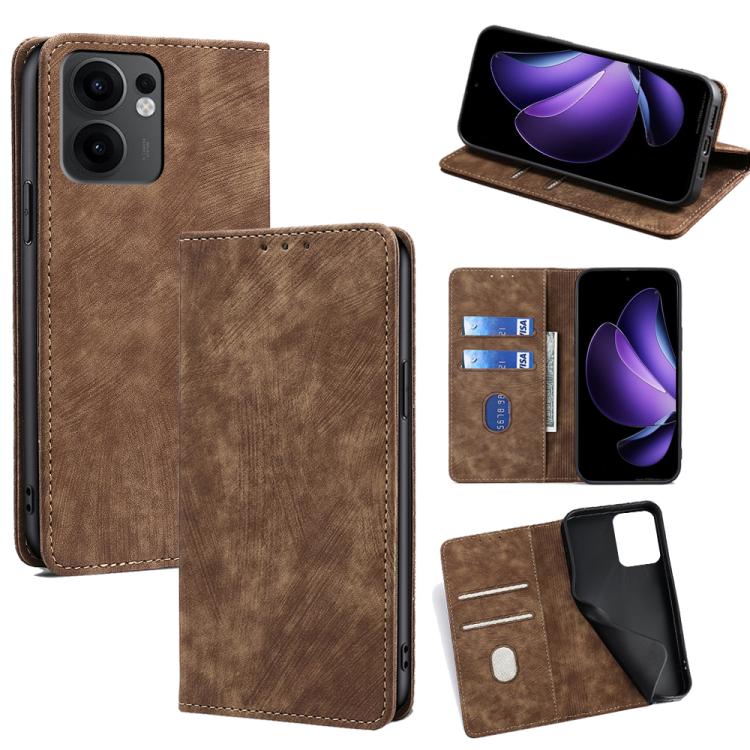 Custodia in pelle magnetica con blocco RFID per OPPO F29 5G
