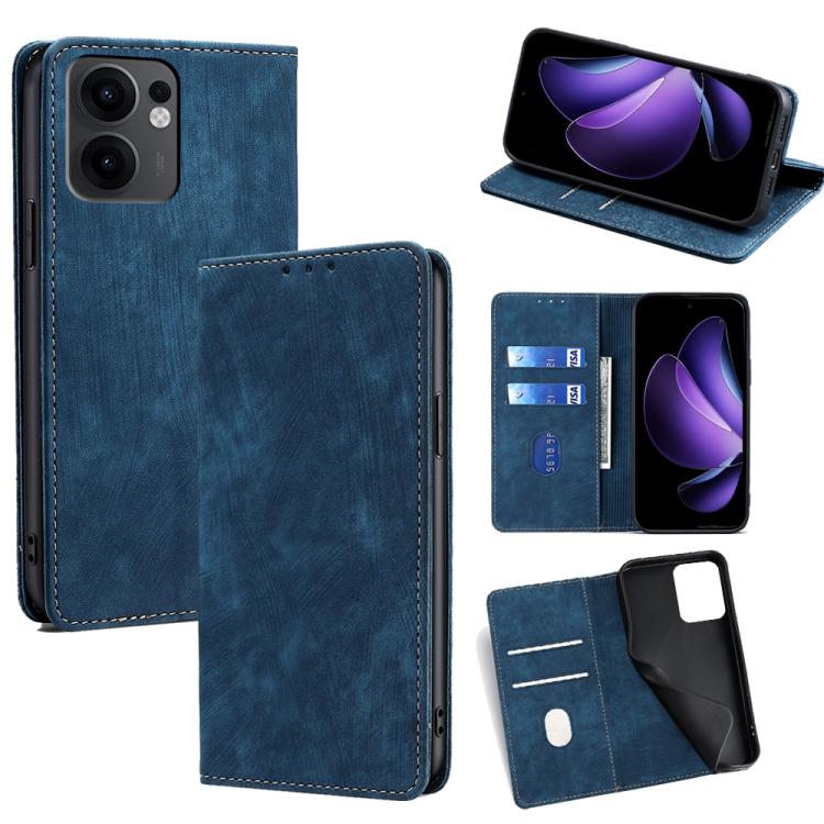 Custodia in pelle magnetica con blocco RFID per OPPO F29 5G