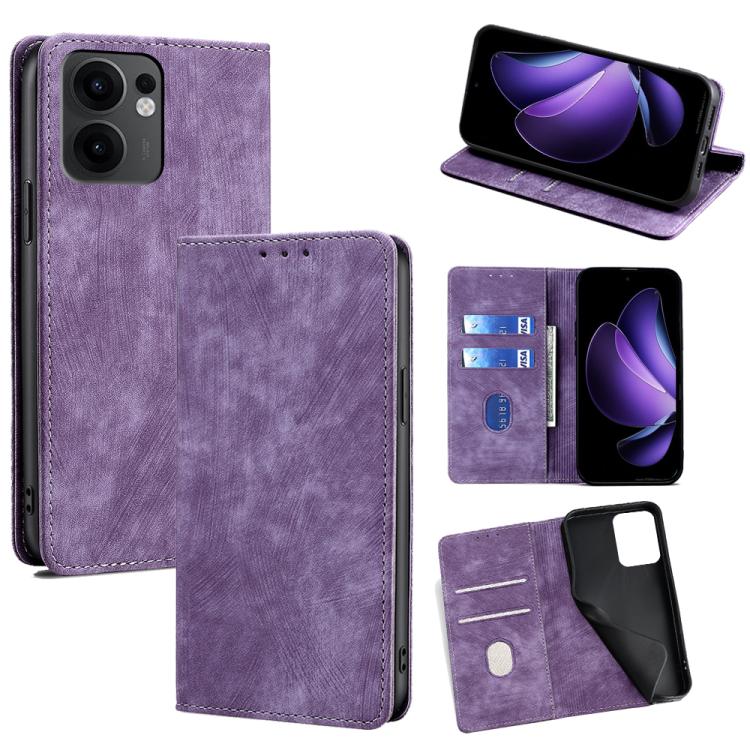 Custodia in pelle magnetica con blocco RFID per OPPO F29 5G
