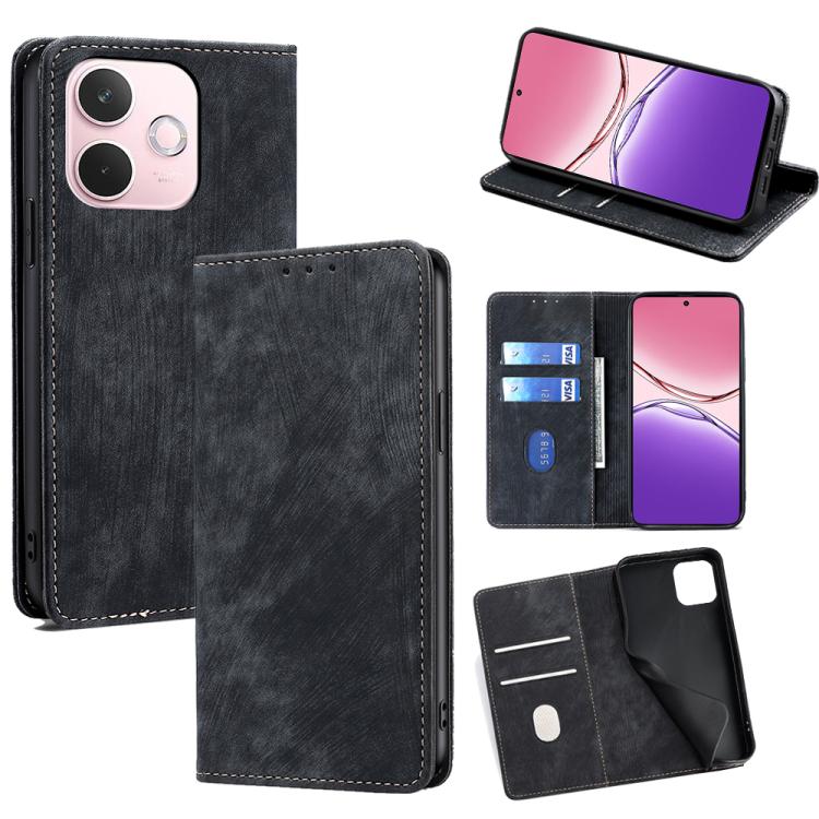 Custodia in pelle magnetica con blocco RFID per OPPO F29 5G