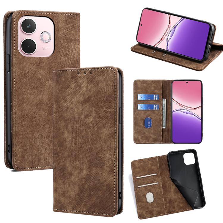 Custodia in pelle magnetica con blocco RFID per OPPO F29 5G