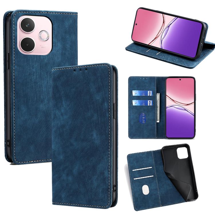 Custodia in pelle magnetica con blocco RFID per OPPO F29 5G