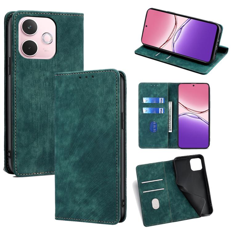 Custodia in pelle magnetica con blocco RFID per OPPO F29 5G