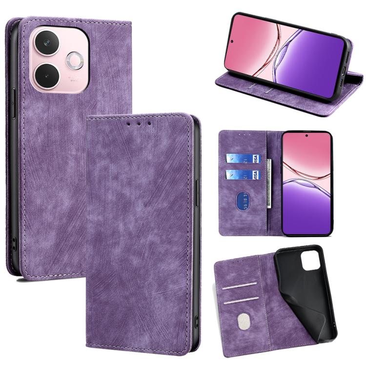 Custodia in pelle magnetica con blocco RFID per OPPO F29 5G