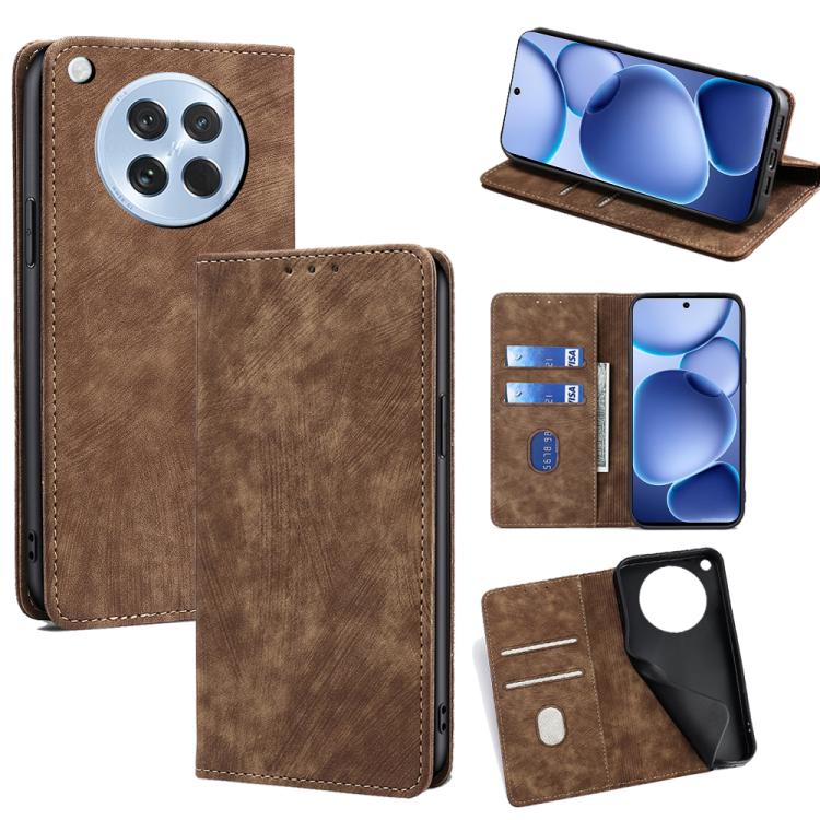 Custodia in pelle magnetica con blocco RFID per OPPO A5 5G