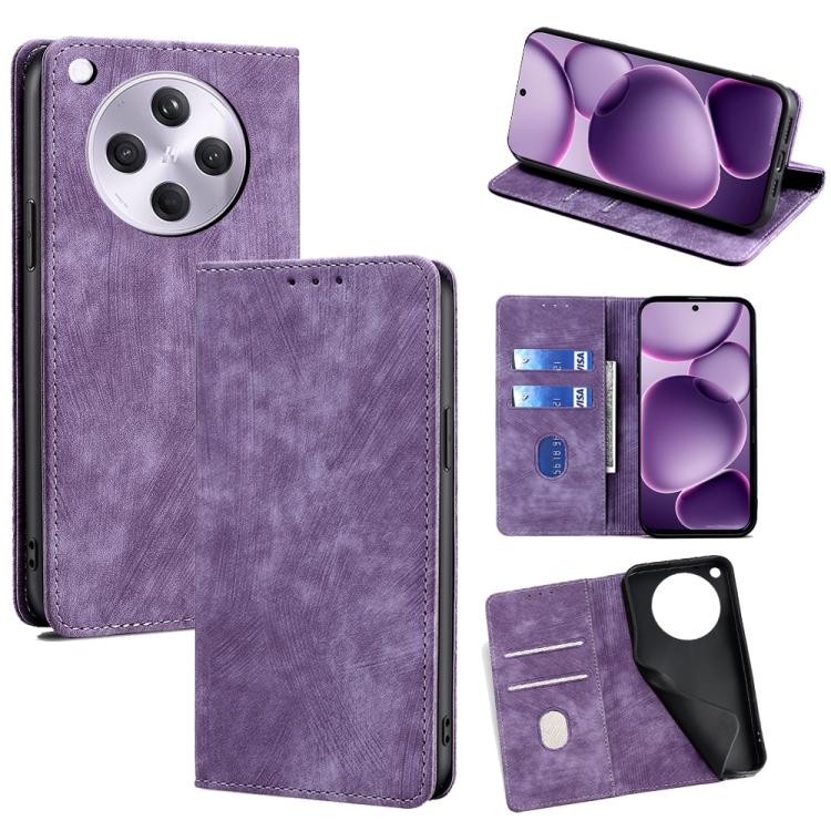 Custodia in pelle magnetica con blocco RFID per OPPO A5 5G