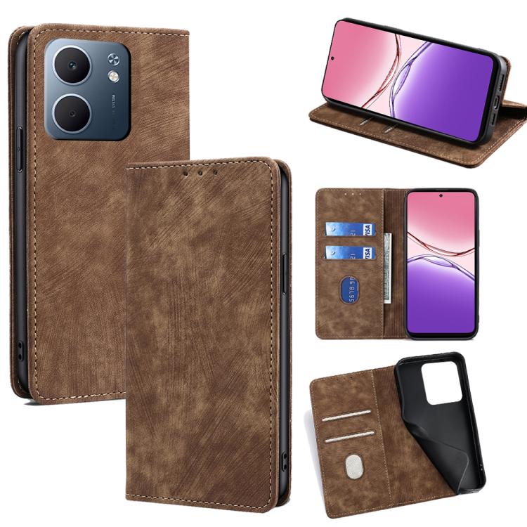 Custodia in pelle magnetica con blocco RFID per OPPO Find X9 Pro