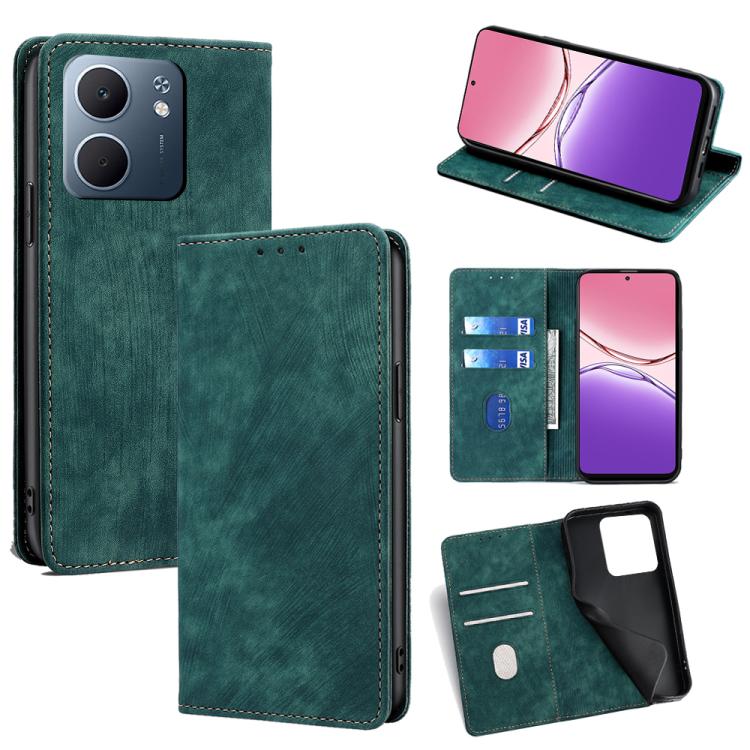 Custodia in pelle magnetica con blocco RFID per OPPO Find X9 Pro