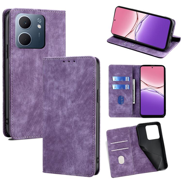 Custodia in pelle magnetica con blocco RFID per OPPO Find X9 Pro