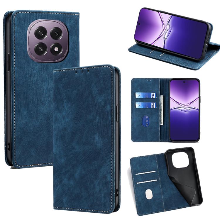 Custodia in pelle magnetica con blocco RFID per OPPO F29 5G
