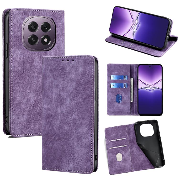 Custodia in pelle magnetica con blocco RFID per OPPO F29 5G