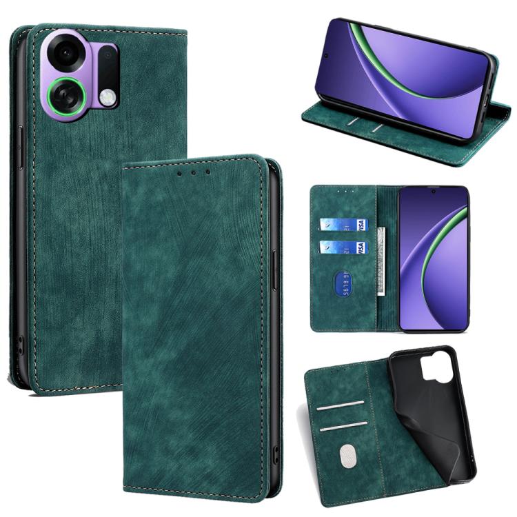 Custodia in pelle magnetica con blocco RFID per OPPO Find X9 Pro
