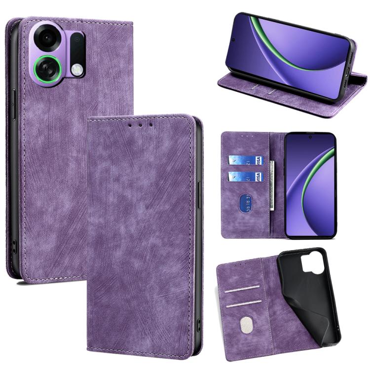 Custodia in pelle magnetica con blocco RFID per OPPO Find X9 Pro