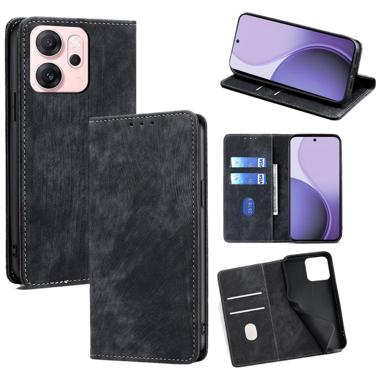 Custodia in pelle magnetica con blocco RFID per OPPO Find X9 Pro