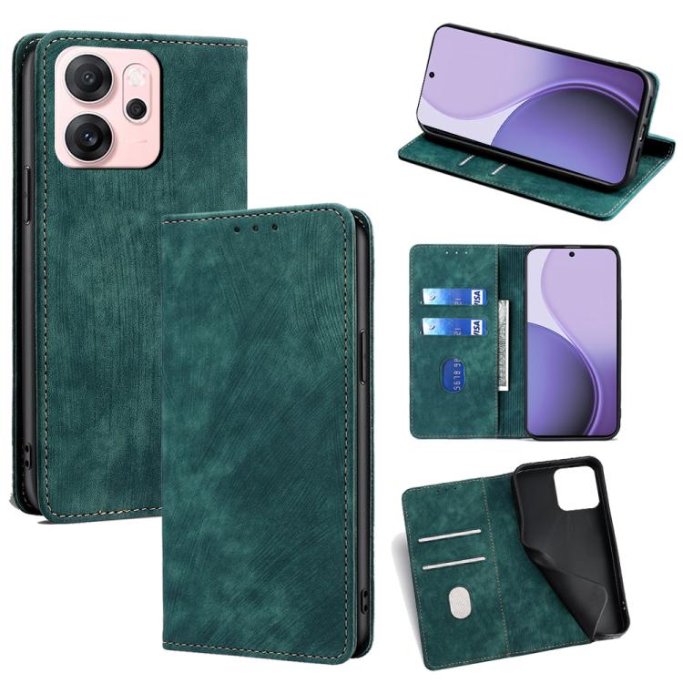 Custodia in pelle magnetica con blocco RFID per OPPO Find X9 Pro