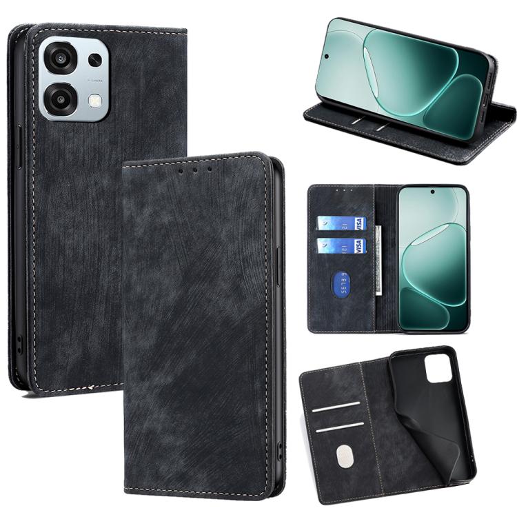 Custodia pelle magnetica con blocco RFID per OPPO A6x 4G