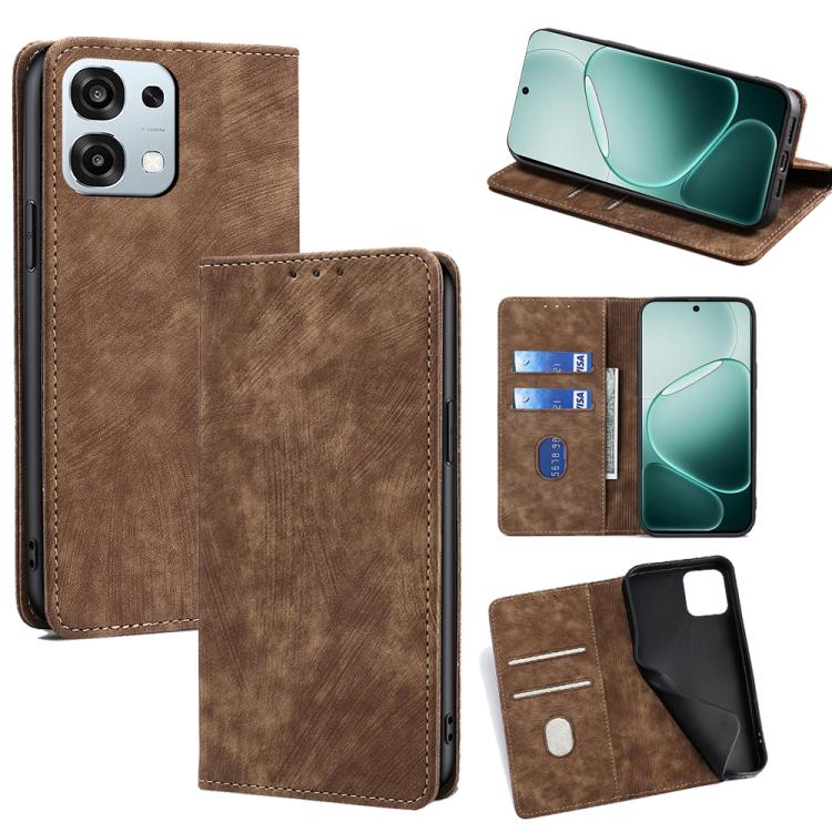 Custodia pelle magnetica con blocco RFID per OPPO A6x 4G