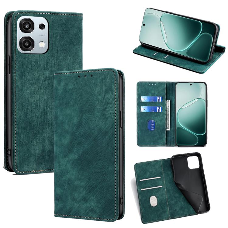 Custodia pelle magnetica con blocco RFID per OPPO A6x 4G