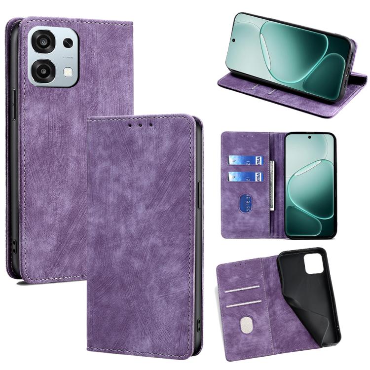 Custodia pelle magnetica con blocco RFID per OPPO A6x 4G