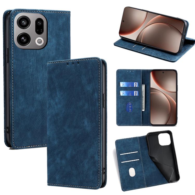 Custodia pelle magnetica con blocco RFID per OPPO A6x 4G