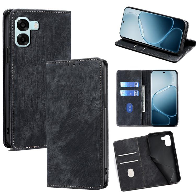 Custodia pelle magnetica con blocco RFID per OPPO A6x 4G