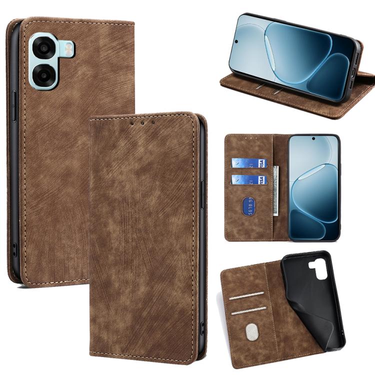Custodia pelle magnetica con blocco RFID per OPPO A6x 4G