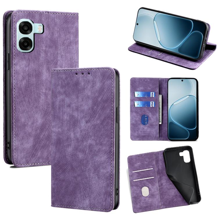 Custodia pelle magnetica con blocco RFID per OPPO A6x 4G