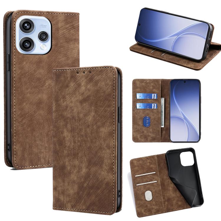 Custodia pelle magnetica con blocco RFID per OPPO A6x 4G