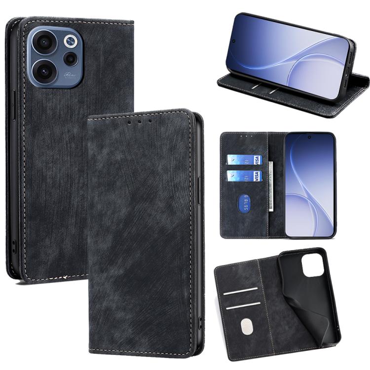 Custodia in pelle magnetica con blocco RFID per OPPO Find X9s Pro 5G
