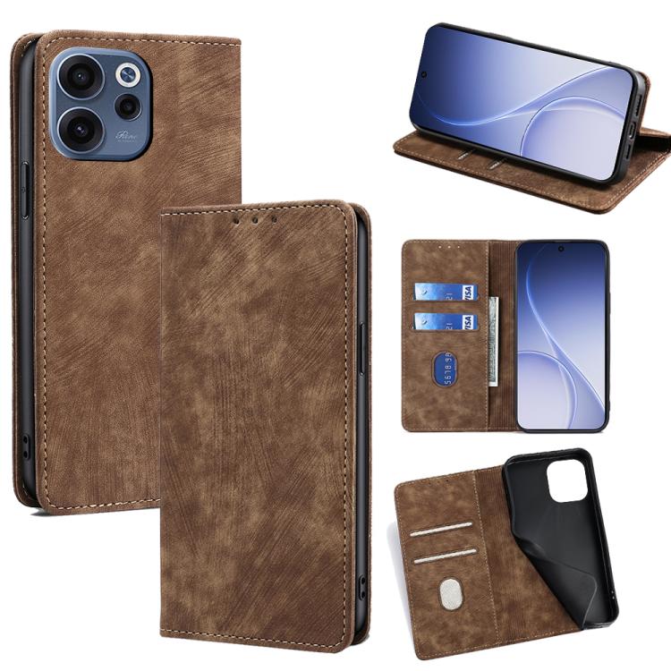 Custodia in pelle magnetica con blocco RFID per OPPO Find X9s Pro 5G