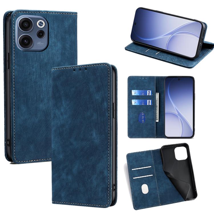 Custodia in pelle magnetica con blocco RFID per OPPO Find X9s Pro 5G
