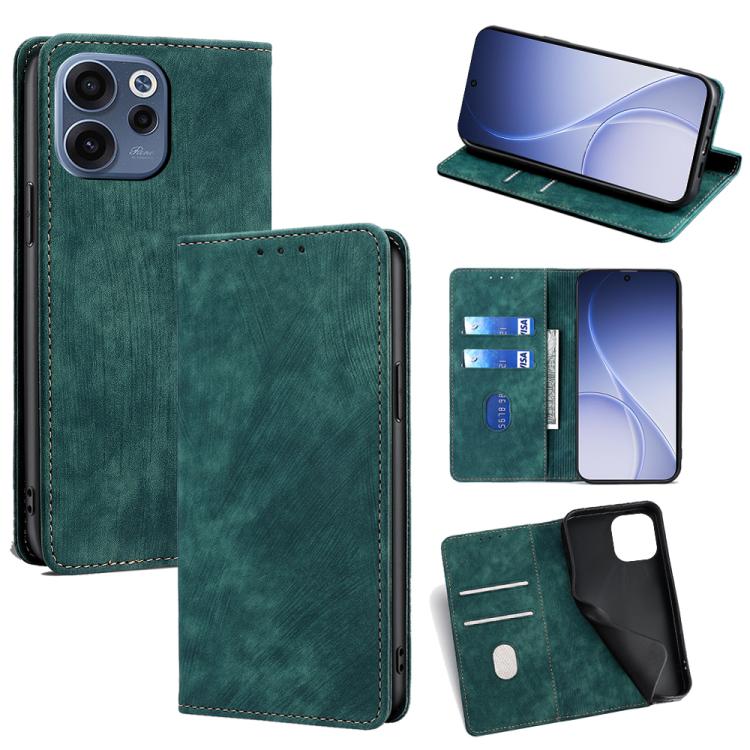 Custodia in pelle magnetica con blocco RFID per OPPO Find X9s Pro 5G