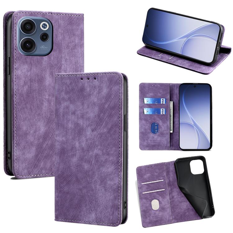 Custodia in pelle magnetica con blocco RFID per OPPO Find X9s Pro 5G