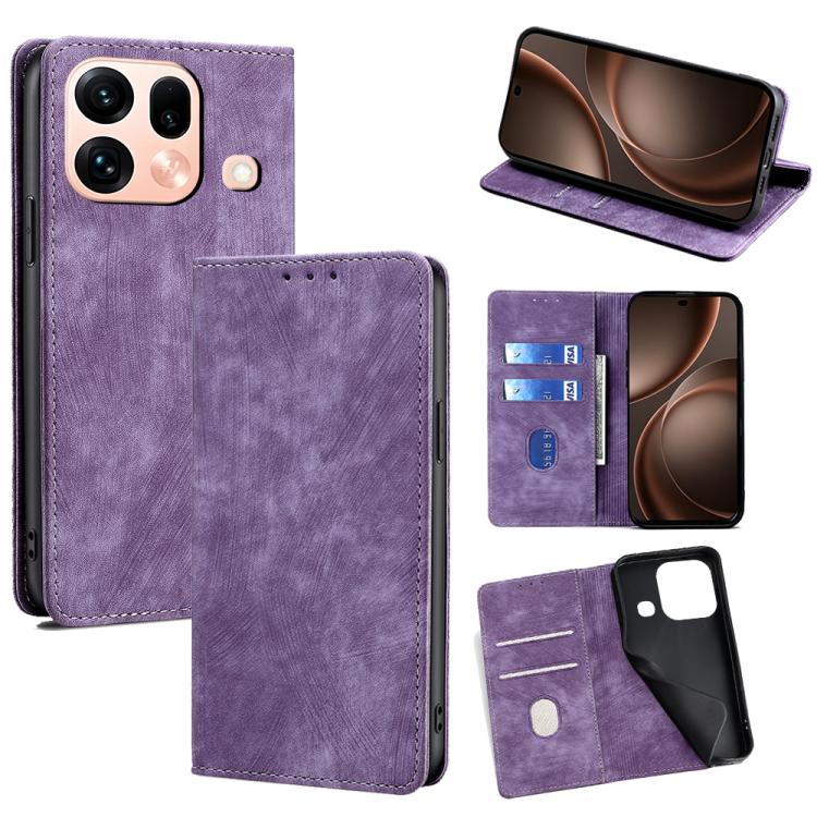 Custodia in pelle magnetica con blocco RFID per OPPO Find X9s Pro 5G